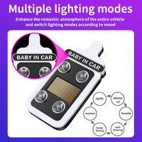 Lampe solaire LED néon d'ambiance pour voiture, rechargeable par USB, alimentée par énergie solaire, lampe biberon, décoration de fenêtre