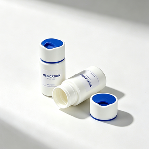 Flacon en plastique HDPE de qualité alimentaire de 150 ml, vide, pour pilules, comprimés, capsules, compléments alimentaires, avec bouchon à clapet - Product Image 4