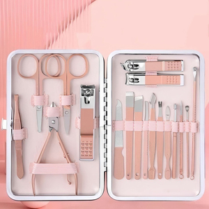 Ensemble de coupe-ongles promotionnel, cadeaux personnalisés avec logo, en alliage or rose, kit de <span class=keywords><strong>manucure</strong></span> de dessin animé, coupe-ongles, 18 pièces/ensemble - Product Image 2