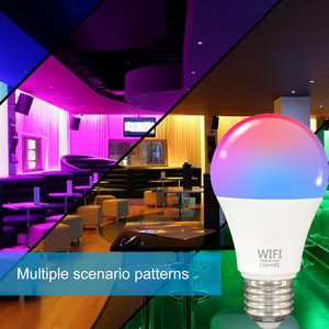 Ampoule LED intelligente WiFi+BT 5 canaux RGBCW, lumière changeante de couleur <span class=keywords><strong>à</strong></span> intensité variable, fonctionne avec la commande vocale Alexa, ampoule E27 - Product Image 3