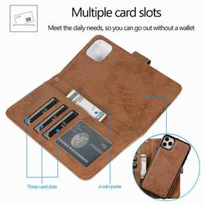 <span class=keywords><strong>Custodia</strong></span> a portafoglio magnetica staccabile magnetica <span class=keywords><strong>IN</strong></span> <span class=keywords><strong>pelle</strong></span> PU smerigliata 2 <span class=keywords><strong>IN</strong></span> 1 <span class=keywords><strong>per</strong></span> <span class=keywords><strong>iPhone</strong></span> <span class=keywords><strong>11</strong></span> Pro Max 12 13 pro - Product Image 6