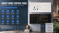 Interrupteur mural intelligent MakeGood de style indien avec rétroéclairage RVB, commande vocale Zigbee, combinaison 6 interrupteurs pour éclairage, ventilateur et prise murale USB PD