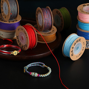 Fil de coton rond de 1mm, non élastique, résistant à l'abrasion, pour la fabrication de bijoux, matériel de tressage de bracelets et de colliers, vente en gros - Product Image 4