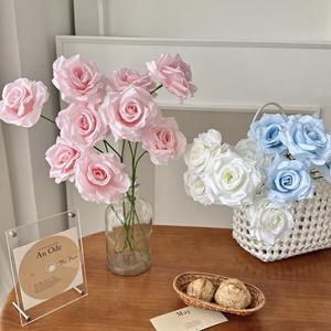 Fleurs artificielles en soie, haute simulation, pour décorations de mariage, style romantique et rêveur, réutilisables, pour la décoration intérieure - Product Image 3