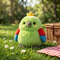 Peluche personnalisée : Adorable jouet en peluche perroquet, animal en peluche doux, fabrication sur mesure à partir de dessin, échantillon de peluche, fabricant de jouets en peluche