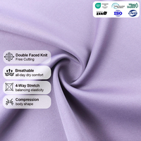 Tela de Alta Elasticidad para Ropa de Yoga, Suave al Tacto, Suministro de Fábrica, Elástica en 4 Direcciones, 82% Nailon, 18% Spandex, para Leggings