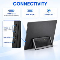 Écran portable OEM 23,8 pouces FHD IPS, double Type-C, support pliable, moniteur de jeu