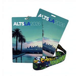 Badges d'événement en plastique personnalisés avec logo, impression offset, étiquettes nominatives, passe d'entrée VIP pour exposition - Vente en gros - Product Image 1
