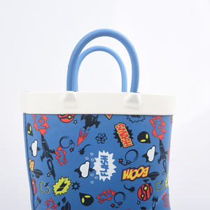 Bottes de pluie en <span class=keywords><strong>caoutchouc</strong></span> pour garçons, imprimées de graffitis bleus, avec poignées - Product Image 6