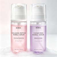 KOEC Caviar PDRN Liposome Bubble Booster, Essence Moussante Micro-Bulles pour Peaux Ternes et Fragilisées, Nourrissant en Profondeur, Éclat Radieux
