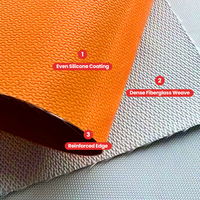 Tela de Fibra de Vidrio Recubierta de Silicona de Alta Temperatura para Mantas de Soldadura, Cortinas Contra Incendios, Aislamiento Térmico, Uso Industrial