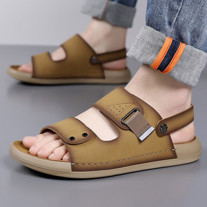 Sandales d'extérieur pour hommes, semelle extérieure en caoutchouc, antidérapantes, chaussures de plage décontractées, résistantes à l'usure, design tendance, printemps-été - Product Image 4