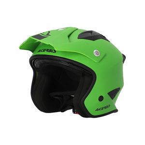 Casco Jet Aria Acerbis Verde, Casco Moto Aperto - Product Image 1