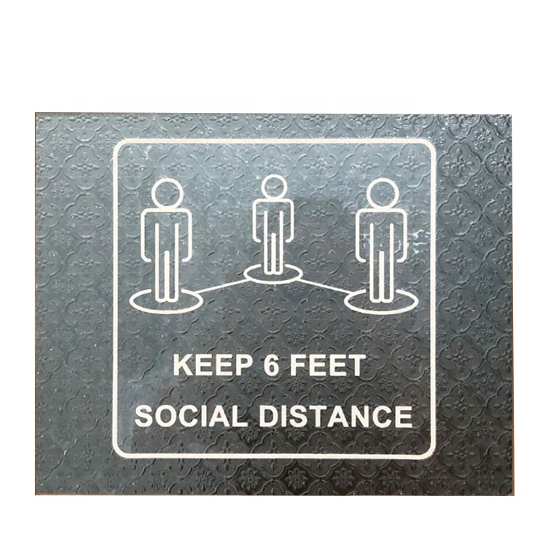 Social Distancing clear PVC decals - Safety Floor Sign Marker / PVC adhesive window stickers