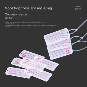 Carte d'identification de câble de voyage Plaque signalétique en PVC et ABS imprimée avec caractéristiques manuscrites pour les produits LV - Product Image 5