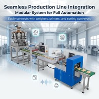 Volledig automatische horizontale flowpackmachine voor ijsjes, mango's, fruitlollies en ijslolly's in zakjes met filmcoatingfunctie