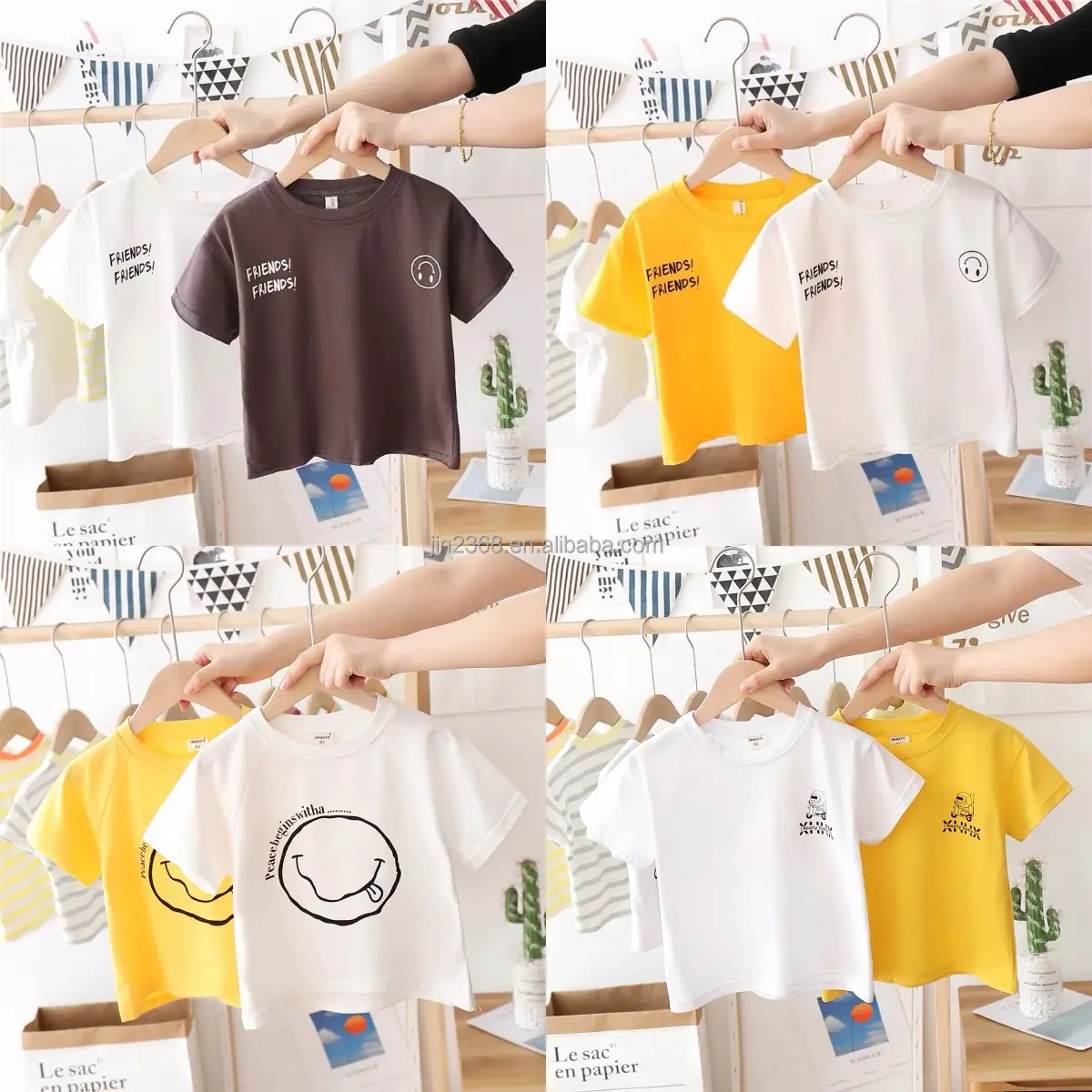 Garment kids ribbed collar t shirt summer short sleeve girls t-shirts polo shirts children's clothes print t-shirts