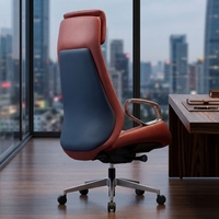 Chaise de direction à dossier haut certifiée BIFMA, chaise ergonomique pour PDG, mobilier de bureau haut de gamme pour cadres