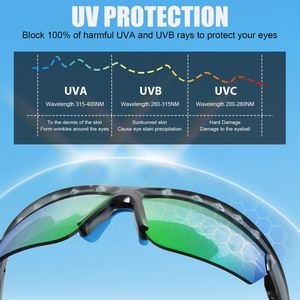 แว่นกันแดดโพลาไรซ์ UV400 สำหรับเบสบอล เดินป่า ปั่นจักรยาน  วัสดุ TR90 ป้องกันลม ป้องกันดวงตา พร้อมโลโก้สั่งทำพิเศษ - Product Image 5