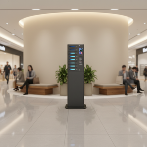 Estación de Carga Segura y Confiable <span class=keywords><strong>MIA</strong></span> Pre de 8 Compartimentos para Teléfonos, con Base Completa y Soporte de Piso para Restaurantes y Cafés - Product Image 3