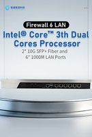 Firewall y VPN 2026 de gran venta con 2* SFP+ Fibra, 6* LAN 82574L, CPU Intel i5 i7 de 2ª y 3ª generación, Router Firewall con OS pfSense OpenWrt