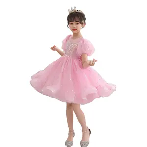 Toddlers Ball Gown Baby Frock Design Girl Dress Wholesale Kids Clothing Suppliers Children Clothes