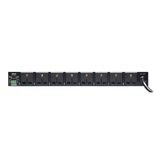 Thinuna SP-6108 1U Height Rack Mounted Professional Audio 8 Channels Multi Function Sequence Power Controller Control Switch