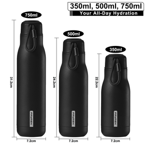 FAYREN 304 Double Wall Stainless Steel <b>Thermos</b> 350ml 500ml 750ml Travel Outdoor Use Water <b>Bottle</b> with Rope Handle - Product Image 6