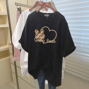 Nouvelle mode luxe 100% coton dessin animé personnalisé grande taille T-shirt 3D imprimé marque couturier T-shirt - Product Image 3