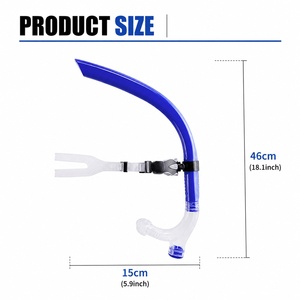 <span class=keywords><strong>Tubo</strong></span> de Respiración <span class=keywords><strong>Frontal</strong></span> Ajustable para Entrenamiento de Natación, con Boquilla de Silicona, para Nadadores Profesionales - Product Image 1
