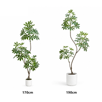 Plante artificielle d'intérieur Manioc (Yuca Manihot Esculenta) – Arbre artificiel graminifère vivant à feuilles persistantes