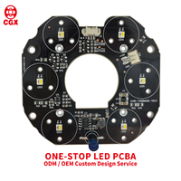 Placa LED PCBA de Cobre de 1 oz con LED IR Blanco de Doble Chip CGX, ODM OEM Personalizada, 12V, Luz de Relleno para Visión Nocturna de Cámaras de Seguridad CCTV