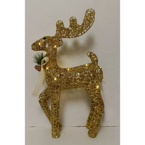 Métal Or Fer Cerf Forme pour Décoration Led Lumières Extérieur Ornements Décorations de Noël - Product Image 1