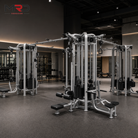 Máquina de Gimnasio Multifuncional de 16 Estaciones con Cable Cruzado, Polea Superior, Remo Bajo, Curl de Brazo, Press de Tríceps para Entrenamiento de Fuerza