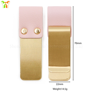 Metall-Stiftclip Stifthalter Bunter PU-Leder Stifthalter mit Metallclip für Notizbücher und Tagebücher - Product Image 5