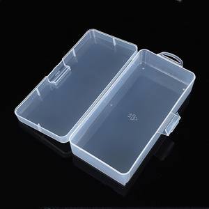 Boîte de rangement transparente en PP rectangulaire avec couvercle, organiseur de bureau, conteneur en plastique pour pièces, bacs de rangement - Product Image 3