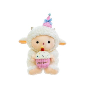 Jouets personnalisés très demandés, haute qualité, multi-tailles, forme 3D tendance, <span class=keywords><strong>agneau</strong></span> blanc avec chapeau de fête, animal en peluche - Product Image 2