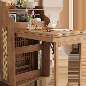 Armoire de rangement moderne multifonctionnelle, <span class=keywords><strong>table</strong></span> extensible en bois massif, <span class=keywords><strong>table</strong></span> à manger pliante pour petits espaces - Product Image 5