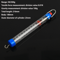 Jauge de force cylindrique 1ou 5N Jauge de force de traction cylindrique Échelle de ressort Kit d'expériences de physique Instruments d'enseignement