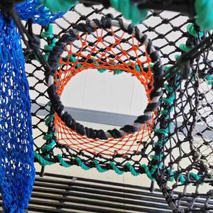 Durable <strong>Commercial</strong> 5mm Black Net Creel <strong>Lobster</strong> Creels34''*21''*17''cm Parlour <strong>Trap</strong> With Two Entry for Norway UK - Product Image 4