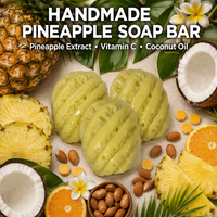 Jabón Artesanal de Piña con Extracto de Piña y Aceite de Coco, Limpieza Profunda, Aroma Refrescante, para Rostro y Cuerpo, OEM 100g