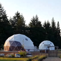 Tente d'extérieur à dôme géodésique au meilleur prix, hôtel maison camp coupe-vent avec salle de bain à vendre