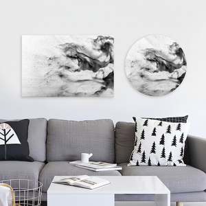 Abstract Gray Smoke <b>Canvas</b> Print: Modern Minimalist <b>Wall</b> Art,TEMPERED GLASS ART - Product Image 3