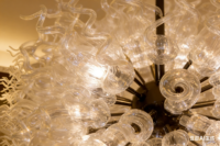 Lustre en verre soufflé à la main personnalisé, art moderne, luminaire suspendu torsadé, cadre en acier inoxydable, télécommande LED, hôtel de luxe