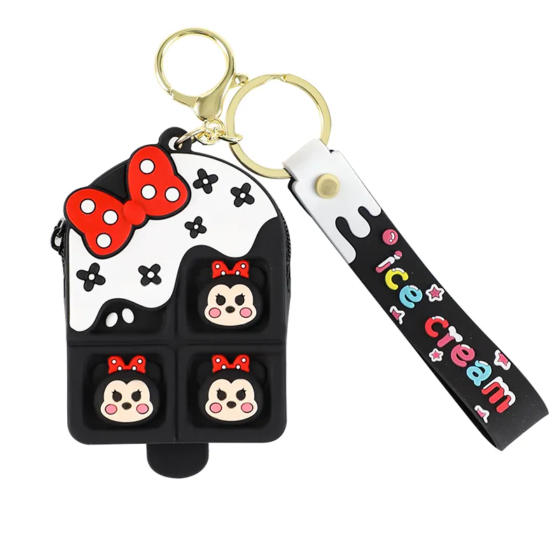 Customized Design Wholesale Cute Mini Wallet Key Chain Children's Girl Toy Wallet
