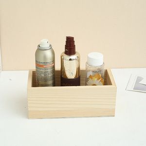 Caja de almacenamiento de madera para escritorio, organizador rectangular con parte superior abierta para almacenamiento de dulces y regalos - Product Image 4