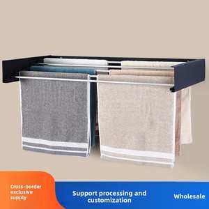 Toalleros para baño montados en la <span class=keywords><strong>pared</strong></span>, toallero <span class=keywords><strong>de</strong></span> baño plegable <span class=keywords><strong>de</strong></span> alta resistencia, soporte <span class=keywords><strong>de</strong></span> almacenamiento a prueba <span class=keywords><strong>de</strong></span> herrumbre, colgador <span class=keywords><strong>de</strong></span> baño Vertical para dormitorio - Product Image 5