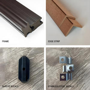 Panel de Suelo WPC de Grano Recto Diagonal Color Café Oscuro, Madera Plástica Compuesta para Exteriores - Product Image 6