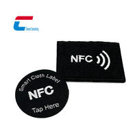 Étiquette en tissu NFC brodée personnalisée, lavable, intelligente, pour vêtements