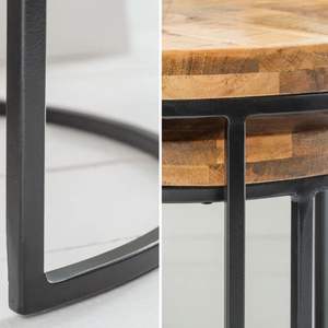 Mesa de centro redonda de madera maciza de diseño moderno hecho a mano de la mejor calidad a precio al por mayor - Product Image 2